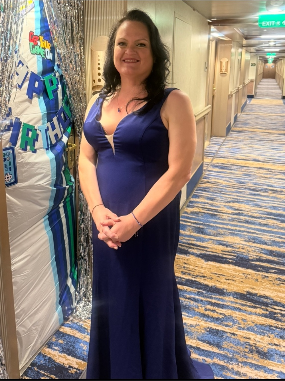 Blu Safe evening gown, size 16W.